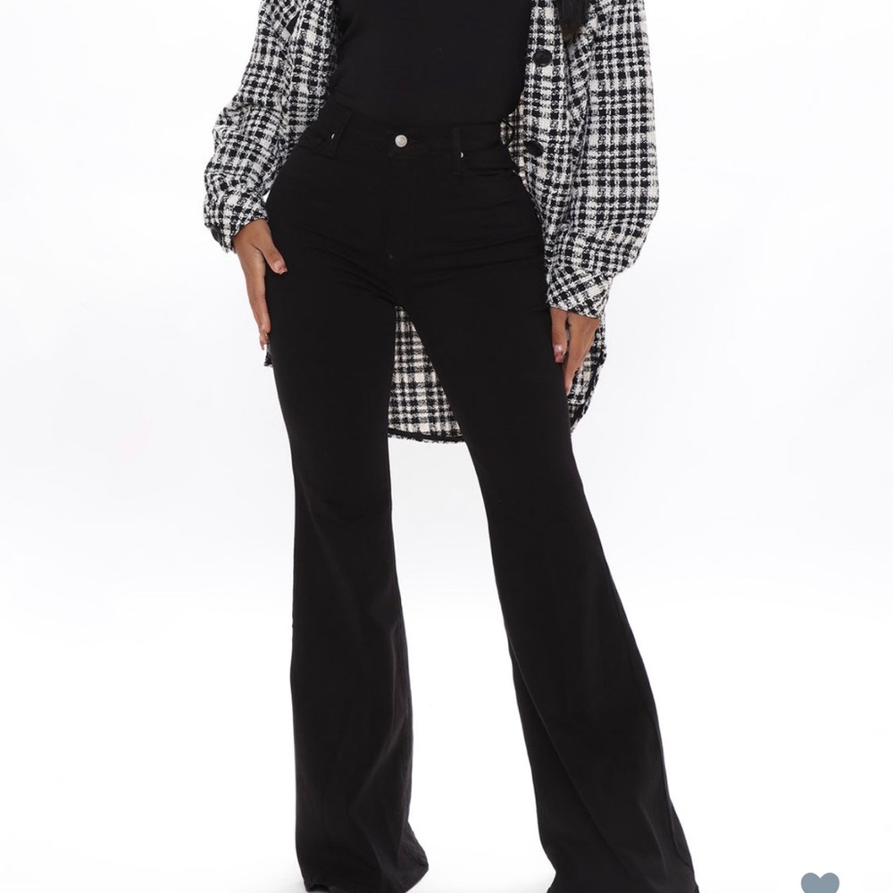 Fashion nova black flare jeans